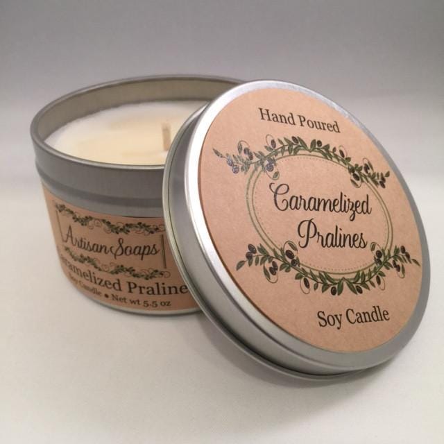 Caramelized Pralines Soy Candle - Artisan Soaps