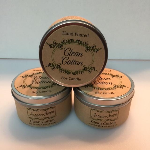 Clean Cotton Soy Candle - Artisan Soaps