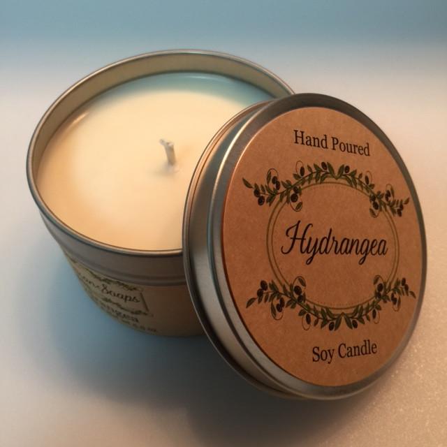 Hydrangea Soy Candle - Artisan Soaps